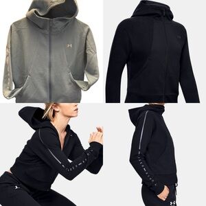 UA Microthread Fleece Full Zip dome Hoodie jacket nwt blue